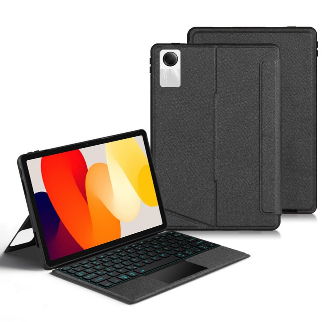 Rakuten - 縦置き対応 Xiaomi Redmi Pad SE 11インチ用の キーボード タッチパッド バックライト付き マグネット式 ケース 分離式 シャオミ redmi pad se キーボードケース 磁気吸着 トラックパッド付き