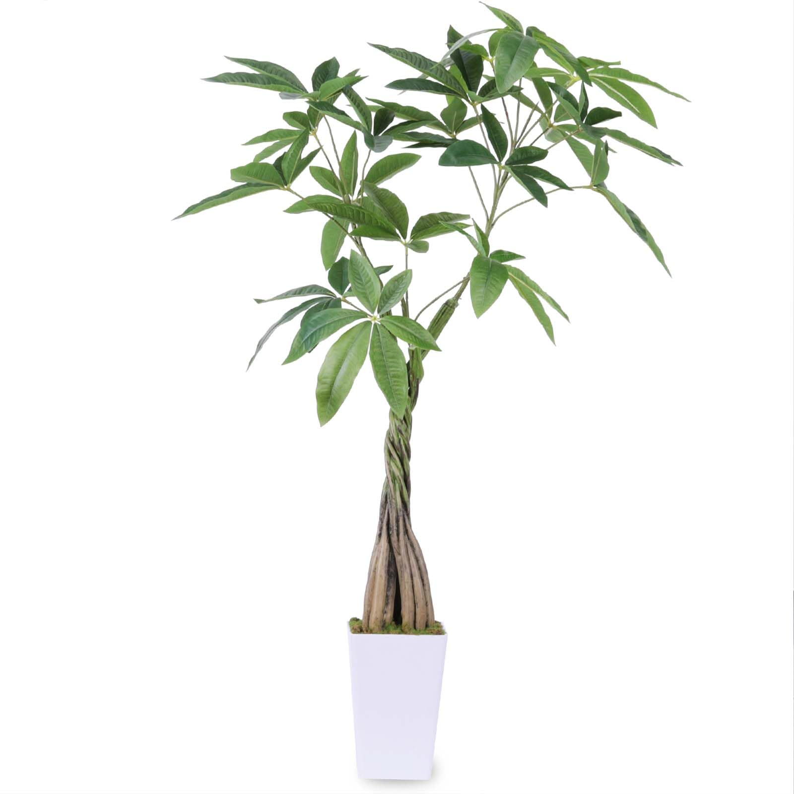 Rakuten - フェイクグリーン 人工観葉植物 観葉樹 造花 パキラ 高さ98cm 多幸の木 鉢植え 植木 光触媒 空気清浄 世話がない 屋内 ホーム 玄関 オフィス インテリア おしゃれ