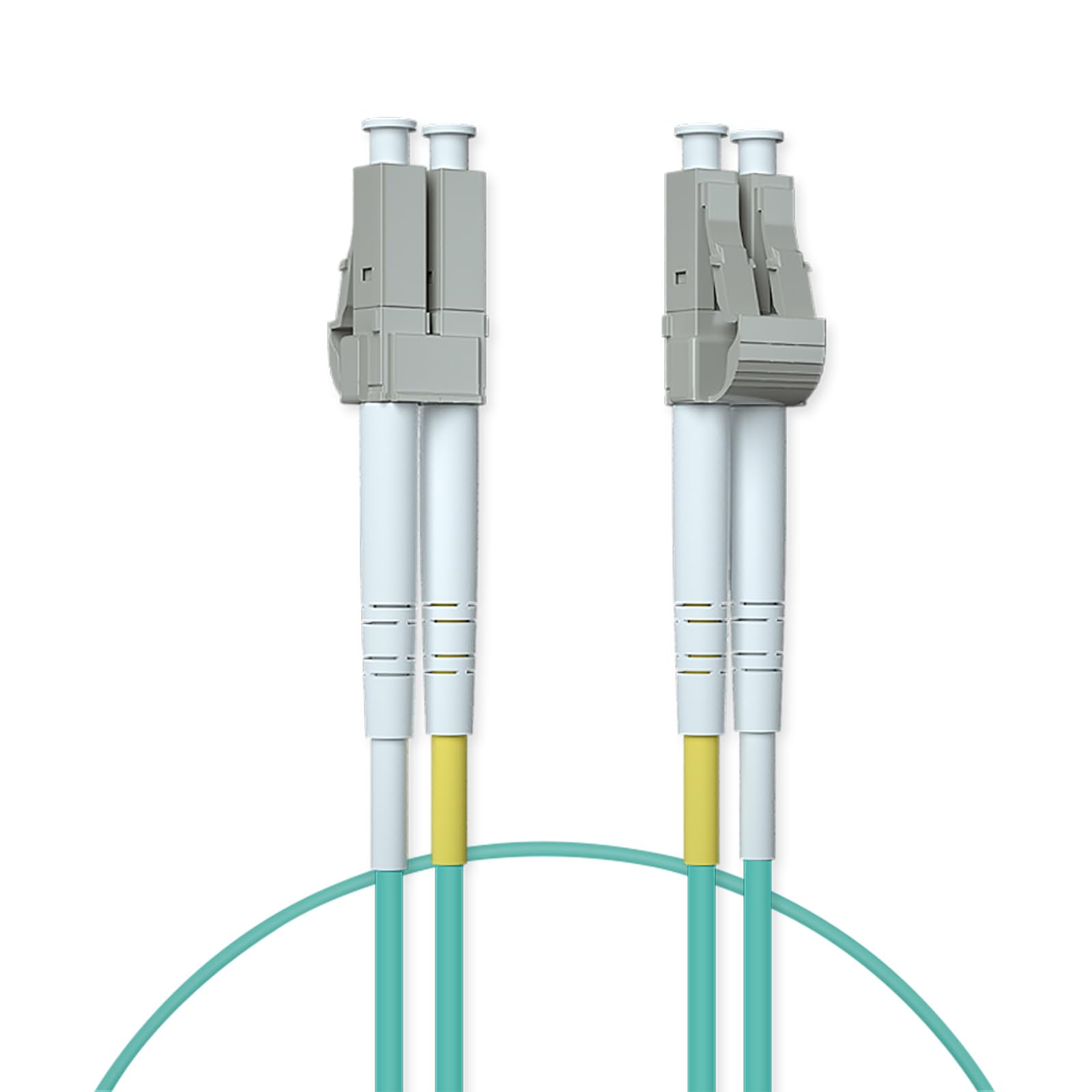 ipolex OM3 LC-LC 光ファイバーケーブル マルチモード デュプレックス 宅内光配線コード 光ケーブル 50/125μm 1m 2本入り