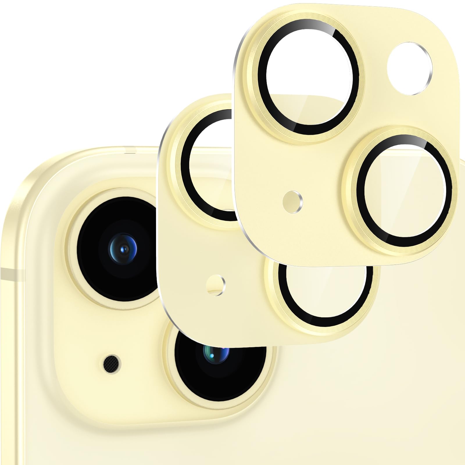 Rakuten - 【2枚】カメラフィルム iPhone15/iPhone15 Plus用 カメラ保護 アルミ合金製 強化ガラス アイフォン15/15plusカメラカバー キズ防止 耐衝撃 露出オーバー防止 超高透過率 あいふぉん15/あいふぉん15プ