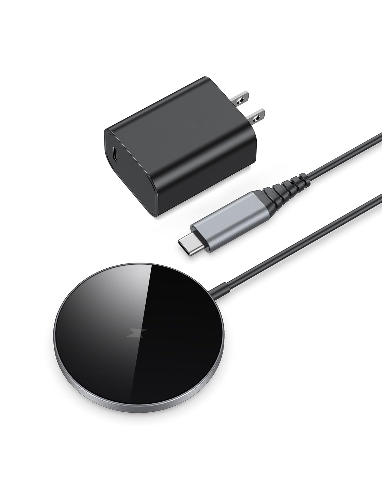 【熱くならない】NANAMI マグネット式 ワイヤレス充電器 (20W出力のUSB-Cアダプター付属) - 最大15W出力 超強力 N52磁石採用 超薄型 MagSafe対応 置くだけ充電器 iPhone 16/15/14/13/12 Pixel 10シリーズ AirPods 4/3/Pro(第二世代)