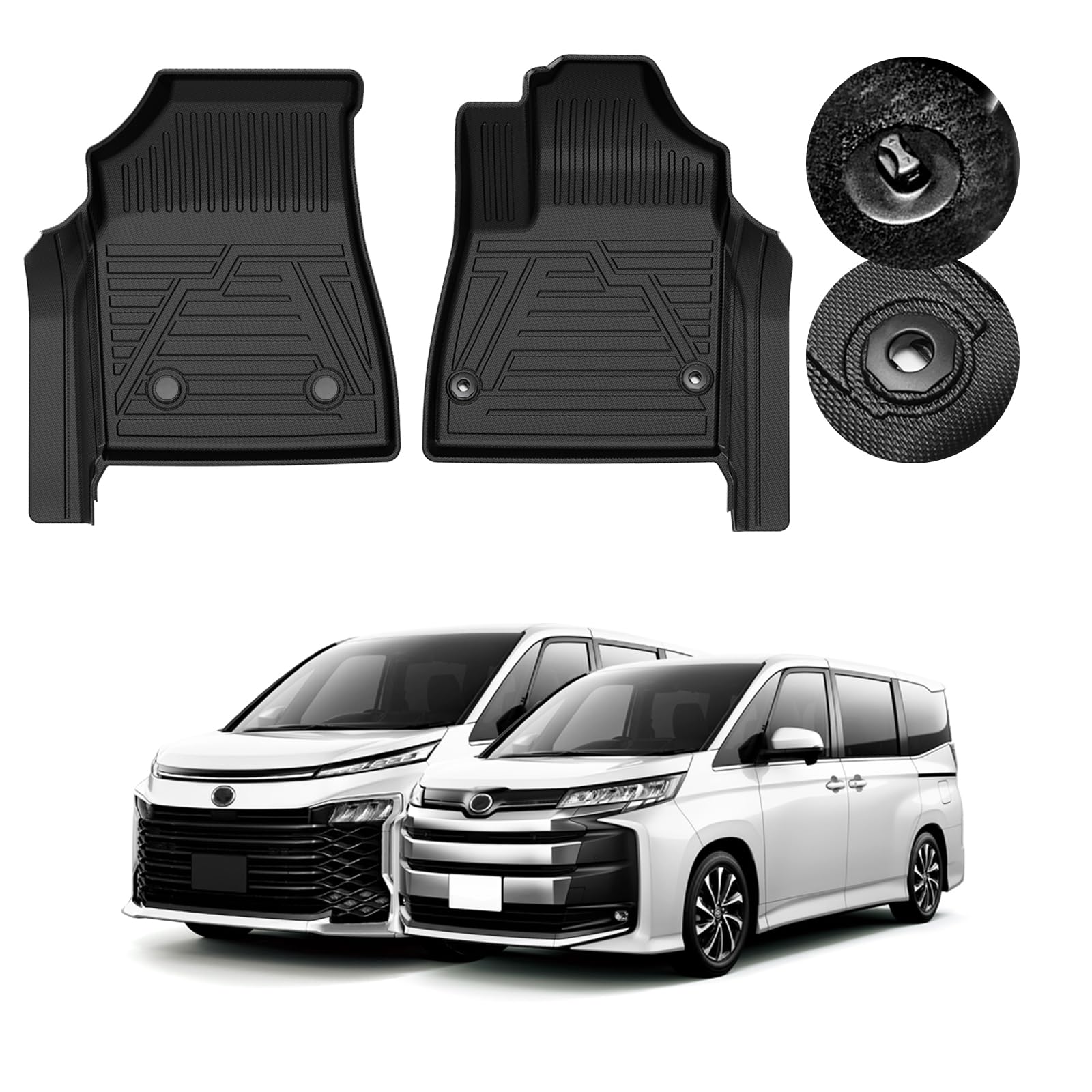 Rakuten - GIMUYA トヨタ 新型 ノア 90系 ヴォクシー フロアマット 3D 防水 立体構造 VOXY NOAH 90系 ZWR9#W MZRA9# カーマット ガソリン ハイブリッド車 2022年1月～現行 インパネ一体型センターコンソールボック