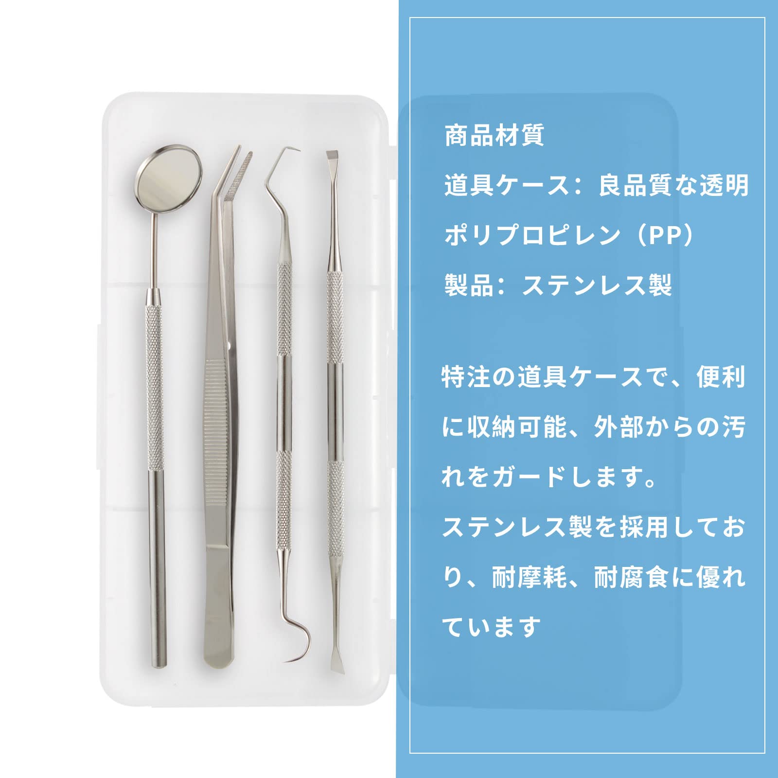 Watles 歯石除去キット 歯石取り スケーラー 歯石取り器具 歯用ツール 4個セット