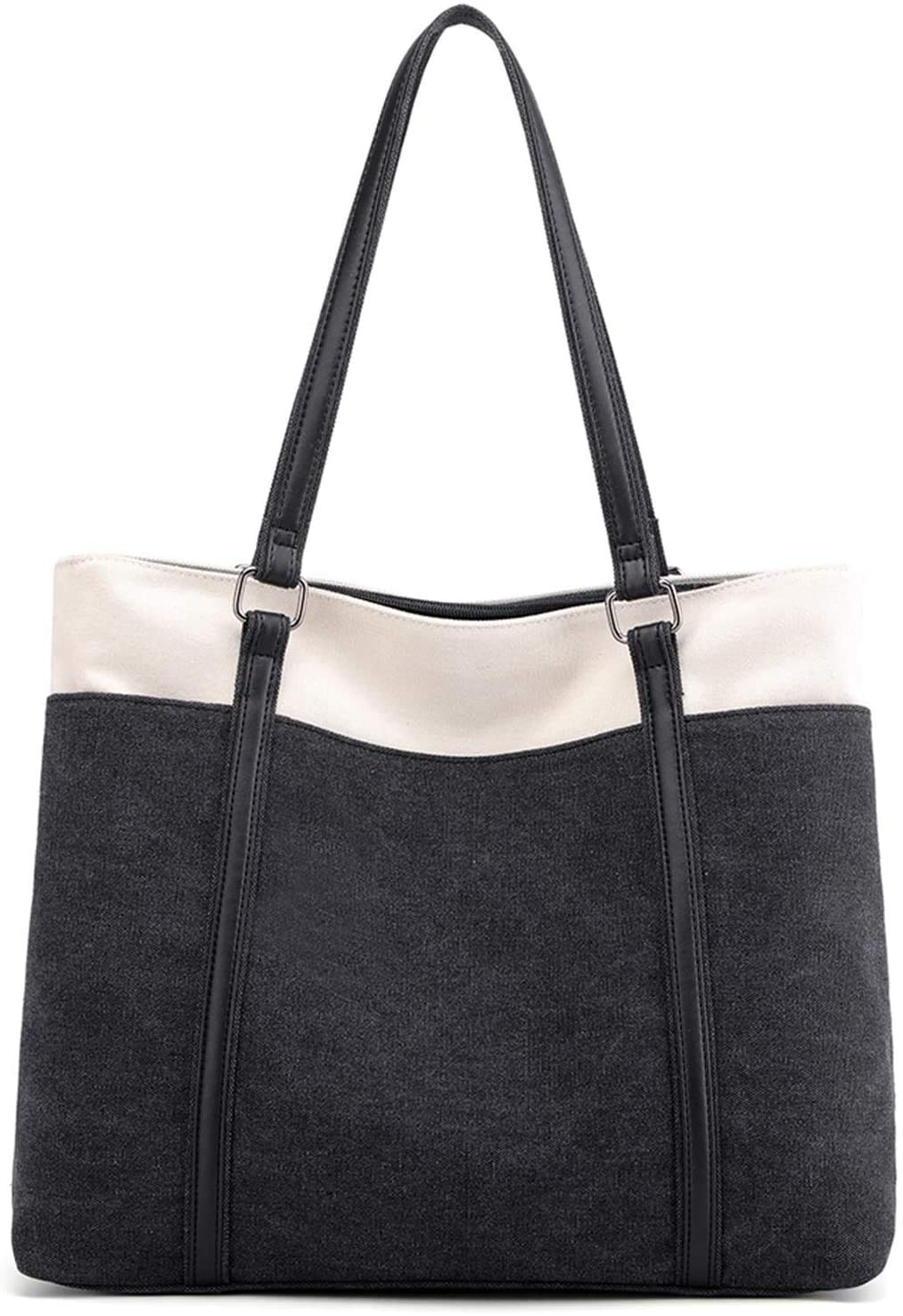 Rakuten - [manukori] トートバッグ レディース 帆布 キャンバス A4 カバン 大容量 肩がけバッグ ショルダー (black)