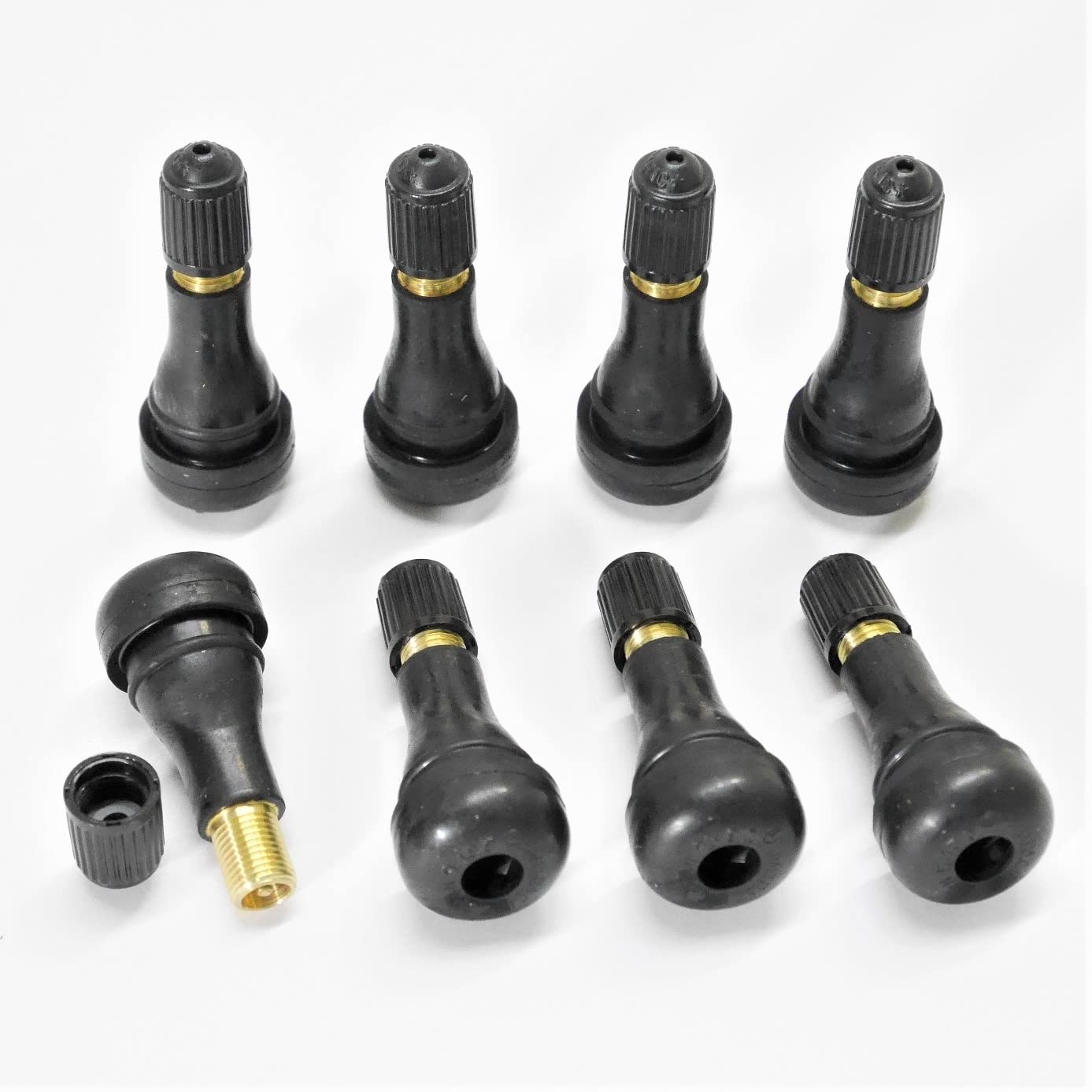 日本製 TR413 CL (パッキン付CLキャップ）チューブレスバルブ 8個セット ＜free shop seisin＞