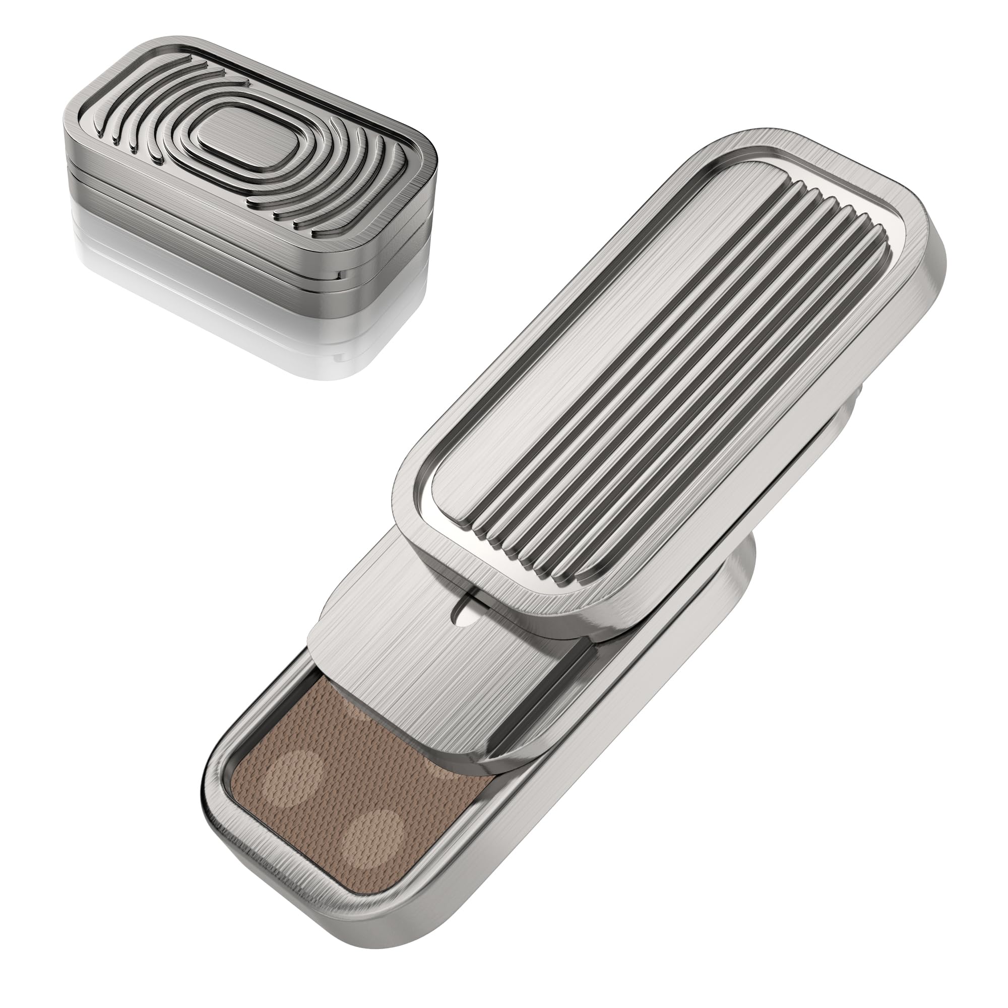VOFOLEN フィジェットスライダー フィジェットトイ マグネット式 大人用メタルプッシュカード EDC レジャー ガジェット ストレス解消 グッズ 暇つぶし 手遊び ストレス発散グッズ ステンレス crestshop-10060292 CREST shop パッケージ画像