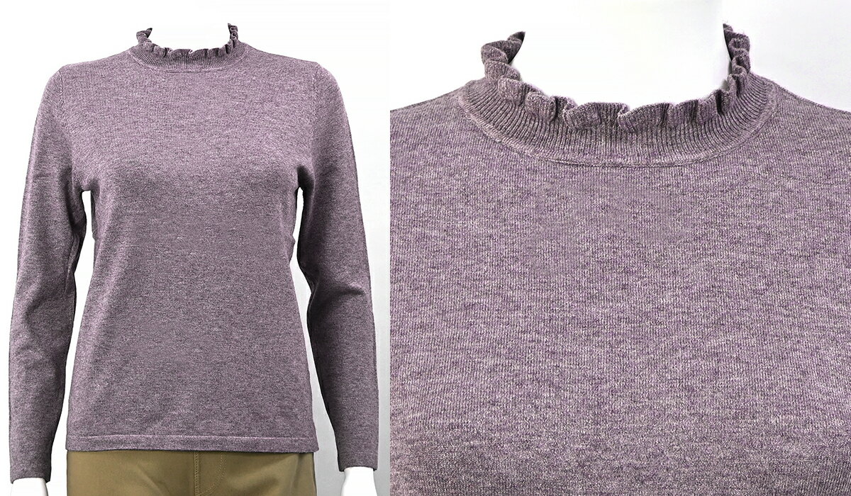 Pono Marie ポノマーリエ あったか メロウ襟 セーター シニアファッション レディース 秋 冬 シニア ミセス ハイミセス マダム おばあちゃん 高齢者 祖母 婦人服 女性 洗える オシャレ お出掛け ブラック イエロー ブルー ブラウン グレー ピンク ベージュ パープル M～L相当