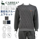 【ラス市】紳士 長袖 前身プリント柄 裏起毛 ダンボール 上下セット CARBIA カルビア