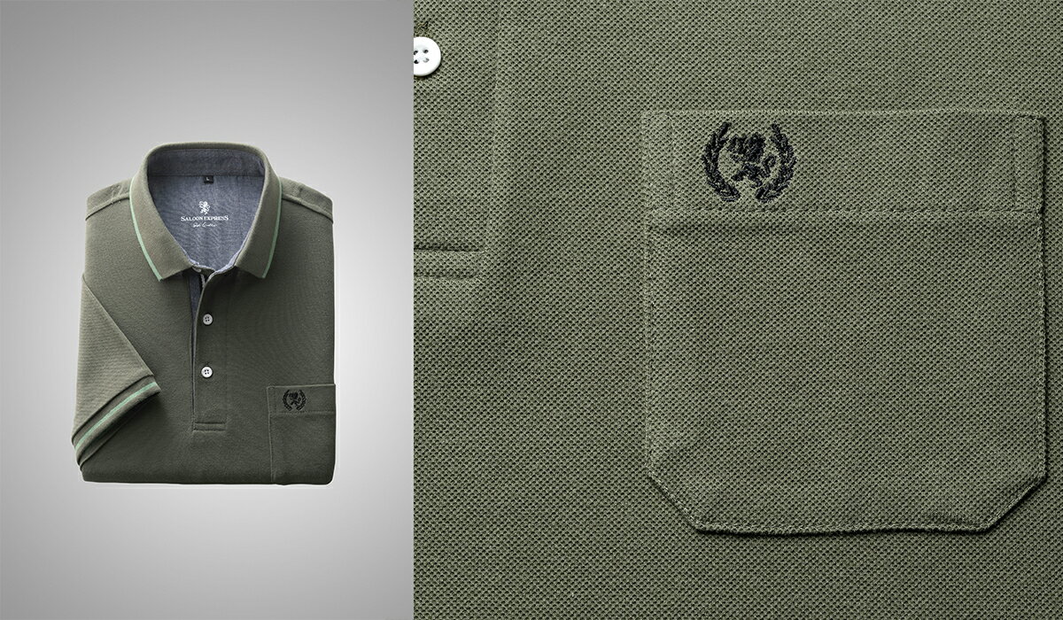 【3色セット】 紳士 半袖 デザイン違い ポロシャツ SALOON EXPRESS サルーン エクスプレス