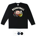 おもしろtシャツ ロング ロンT 和柄 元祖豊天商店 仲間を信じて繋ぐパス バスケットボール 長袖 美豚 ※ 子供 用はお取り扱いが御座いません。 B01