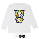 おもしろtシャツ ロング ロンT 和柄 元祖豊天商店 憧れと情熱を身に着けて ひまわり美豚 長袖 美豚 ※ 子供 用はお取り扱いが御座いません。 B01