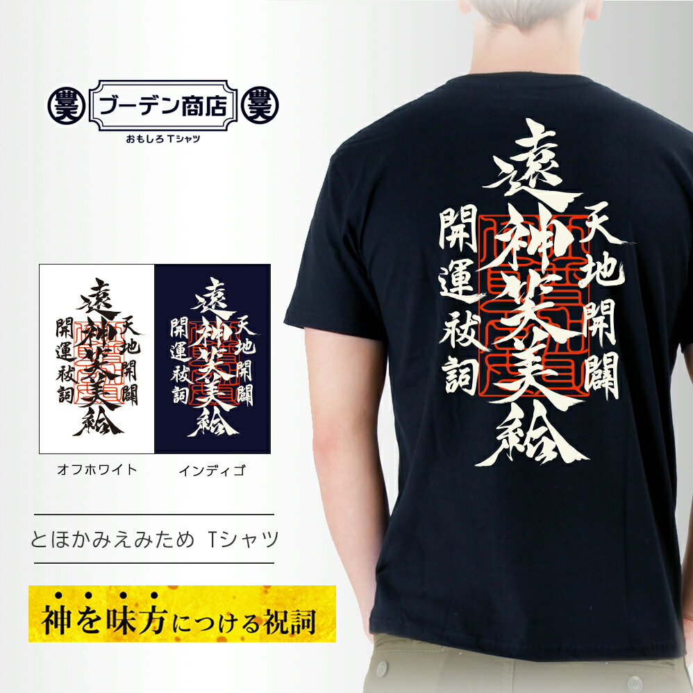 おもしろ tシャツ 開運 風水 和柄 筆 筆文字 tシャツ 厄払い 開運イラスト ご利益 幸運 和柄tシャツ 豊天商店 ホワイト ネイビー M L LL メンズ レディース ※財布 天然石 パワーストーン 龍の置物 金運 ではありませんとほかみえみため