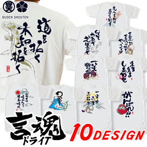 おもしろ tシャツ 言魂 ドライ 和柄 元祖豊天商店 日本語 漢字 和風 言葉 開運 幸福 半袖 ぶーでん ホワイト re0702310 ※ 子供 用はお取り扱いが御座いません。 SSS