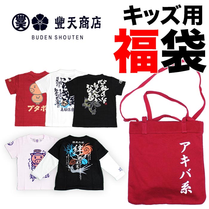 ★子供へのプレゼントに最適♪★豊天商店キッズ福袋★人気商品6点セット【ロンT・半T・バッグ】