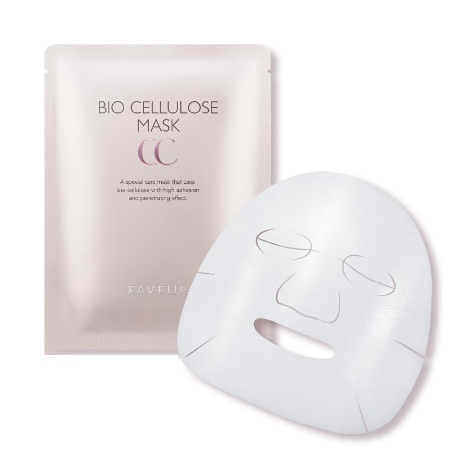バイオセルロースマスクCC NMN ヒト幹細胞培養液 フェイスマスク 5枚入 水添レチノール ビタミンA誘導体 ビタミンC誘導体 ビタミンE 保湿 パック サロン シートマスク 顔パック 美容 シートパック ハリ 日本製 FAVEUR ファブール BIO CelluLOSE Mask