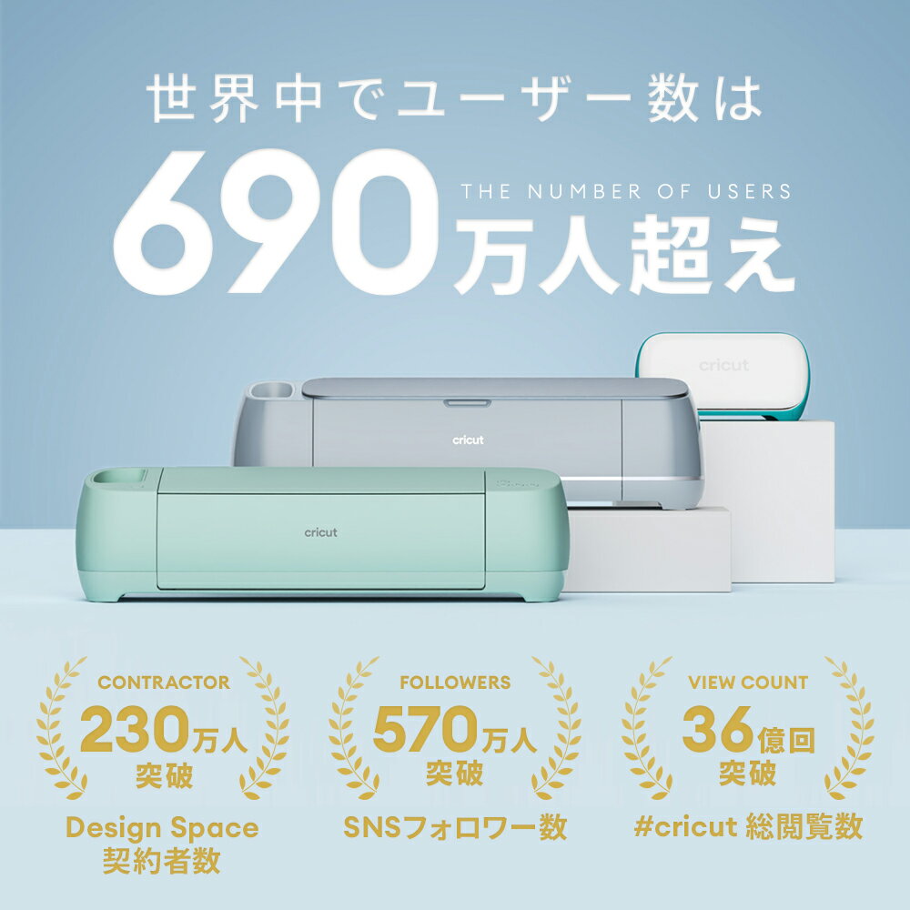 【国内正規品】Cricut Explore 3 (クリカット エクスプローラー3) ハンドメイド クラフト DIY カッティングマシン / アイロン接着 / ビニール / 紙 / ステッカー / 100以上の素材に対応 / Bluetooth 対応 (iOS/Android/Windows) 3