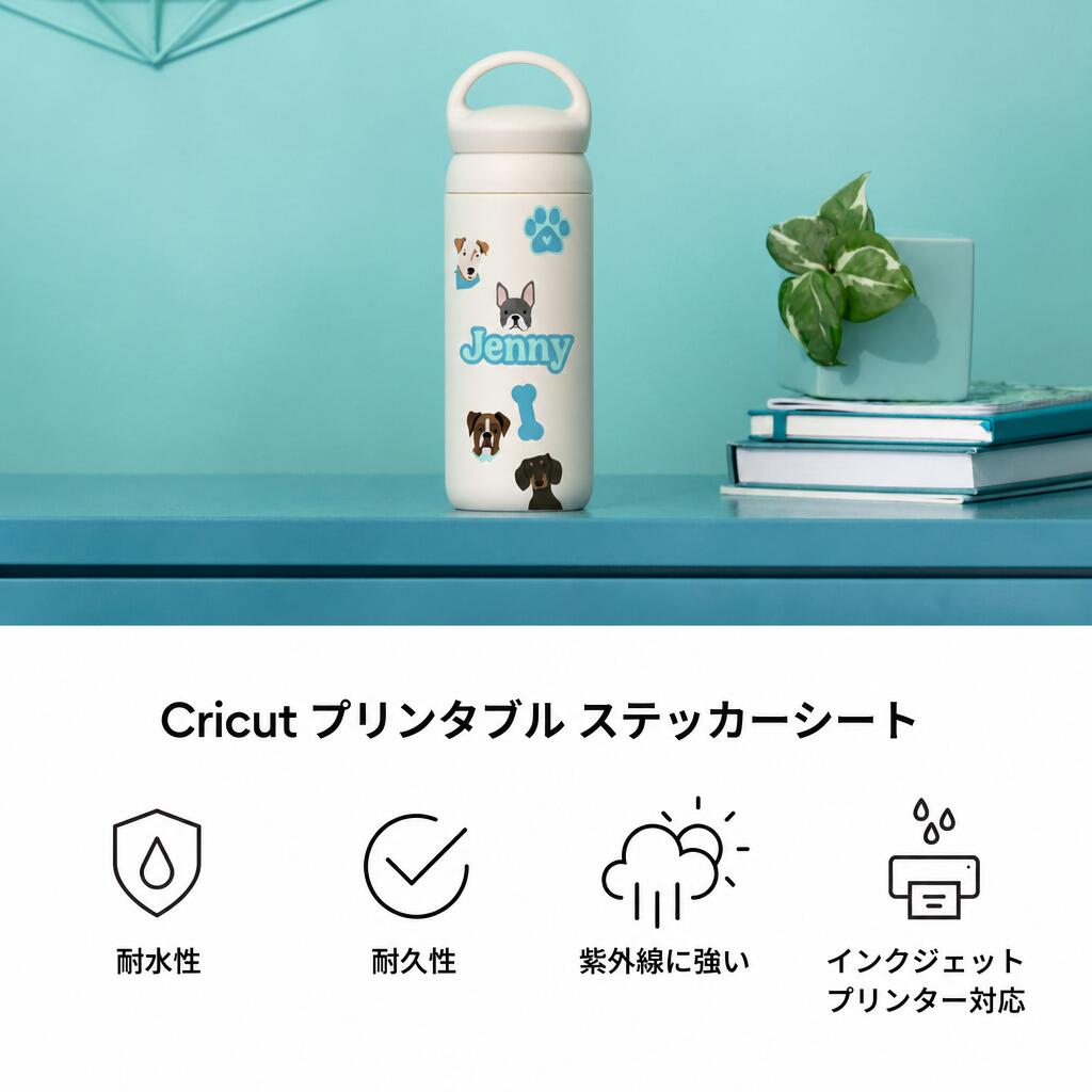 【国内正規品】Cricut プリンタブル防水ホログラムステッカー(ホワイト) / A4 / 5枚入【Joy Xtra・Explore・Maker シリーズ対応】 cricut-10000352 Cricut公式ストア サンプル画像3