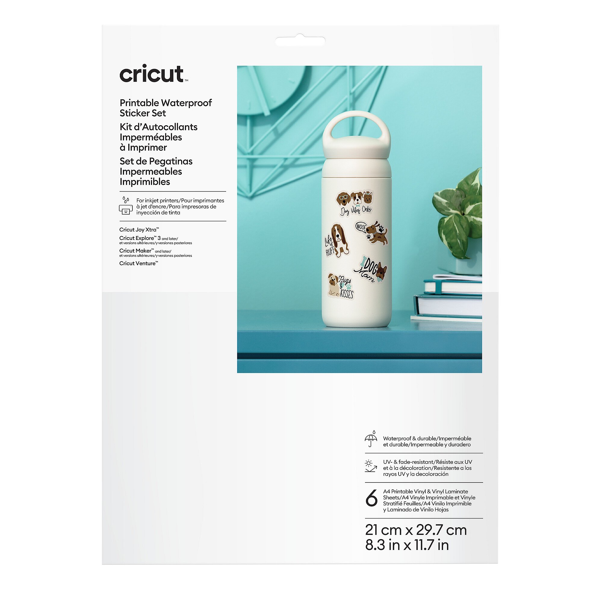 Rakuten - 【国内正規品】Cricut 印刷可能な防水ステッカー（ホワイト）/A4/6枚入【対応機種: Joy Xtra / Explore / Maker】