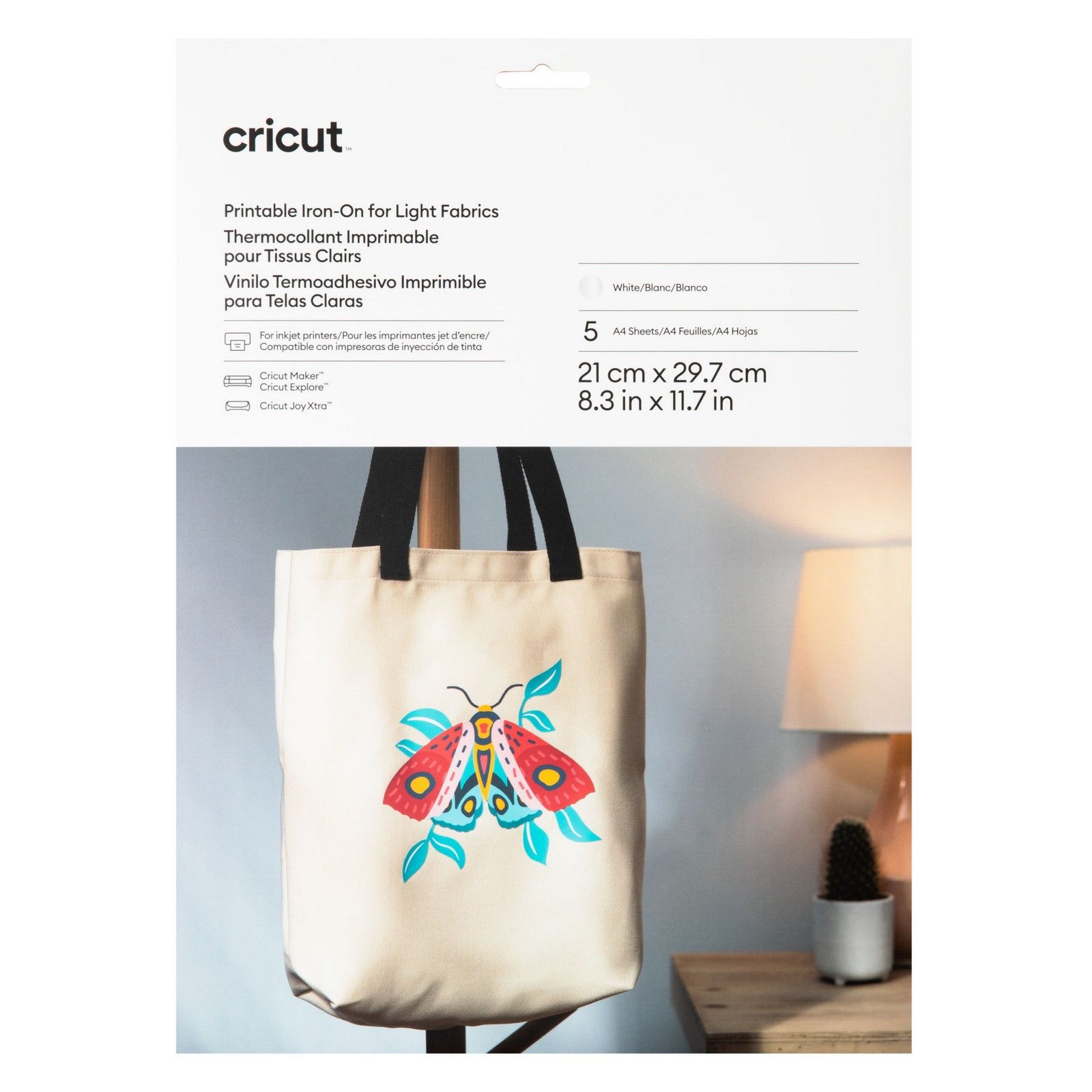 Rakuten - 【国内正規品】Cricut 印刷可能なアイロン接着ステッカー（淡色生地用）/A4/5枚入【対応機種: Joy Xtra / Explore / Maker】