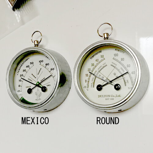 DULTON K925-1283MX THERMO-HYGROMETER MEXICO K925-1283RD THERMO-HYGROMETER ROUND 温度計 湿度計 マグネット レトロ寒暖計 アナログ..