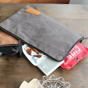 DULTON T21-0338L/CAM T21-0338L/OV WAX CANVAS TOOL POUCH L OLIVE ワックスキャンバスツールポーチL キャメル オリーブ インナーバッグ 通帳入れ フラットポーチ カジュアルユニセックス ユーズド加工 送料無料(4)