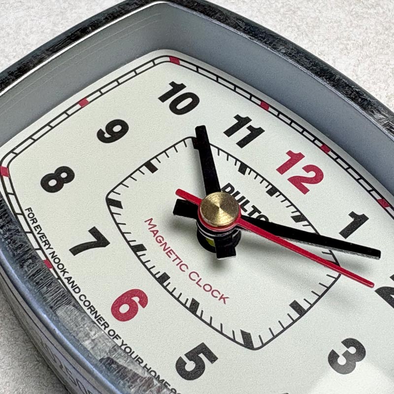 DULTON H20-0244RCBK H20-0244RCIV MAGNETIC CLOCK RECTANGLE/BLACK マグネティック クロック レクタングル ブラック アイボリー マグネット 磁石 車内時計 [3]