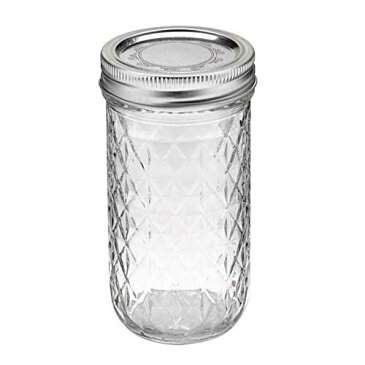 【Ball】 Quilted Crystal Jelly Jars 12 OZ 335ml 【81400】REGULAR MOUTH Made in U.S.A. ボール クリスタル ジェリージャー レギュラーマウス アメリカン