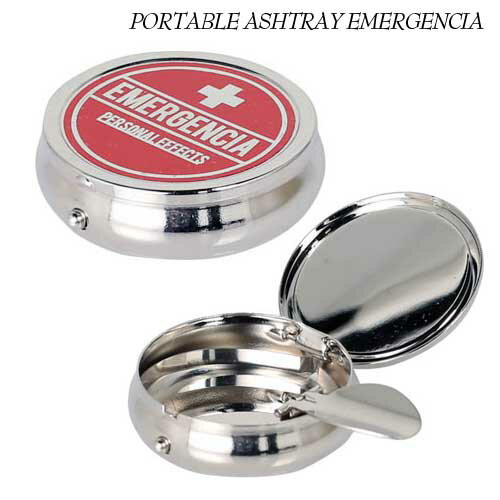 K655-757EM PORTABLE ASHTRAY EMERGENCIA ポータブル　アッシュトレイ 携帯灰皿 オシャレ かわいい プレゼント ポケット灰皿 ピルケース赤レッド 金属