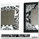 Botanical Mirror black/white 「Haru.M」 ボタニカルミラー　／鏡　ミラー　インテリアアートポスター額付