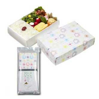 【定形外郵便送料無料】FLAT LUNCH BOX flower　フラットランチボックス フラワー　ビッグサイズ　HO.H.（ホゥ！）お弁当　弁当箱