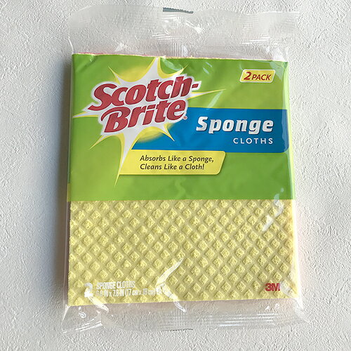 3M♯9055　スコッチブライトスポンジクロス2P　scotchbrite　セルロース キッチンスポンジ 食器洗い