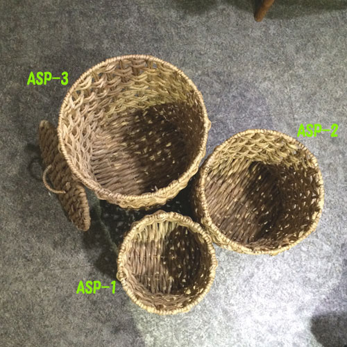 ASP-2 ランドリーバスケット　ランドリーボックス 洗濯かご 収納ボックス 収納ケース 洗濯物入れ 脱衣かご カゴ シンプル おしゃれ 北欧 バリ島アジアン雑貨 素朴 ナチュラル 自然素材 ウォーターヒヤシンス バスケット かご カゴ