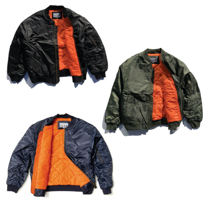 L〜4XL プロクラブ 【 MA-1 ジャケット 】 アウター FLIGHTJACKET フライトジャケット ミリタリージャケット メンズ 大きいサイズ ビッグサイズ 無地 PRO CLUB PROCLUB USサイズ ビッグサイズ ポロクラブ HIPHOP ヒップホップ