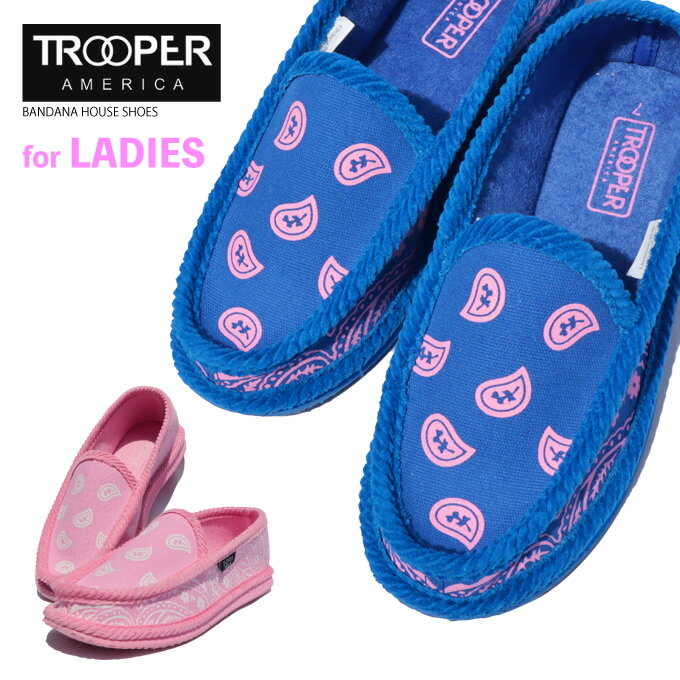 TROOPER ハウスシューズ  女性サイズ トゥルーパー スリッポン チカーノ ローライダー ルームシューズ PAISLEY BANDANA HOUSE SHOES WESTCOAST HIPHOP