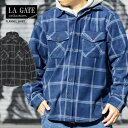 ふんわり暖か!! フリース フランネルシャツ!!LA GATE