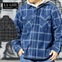 【L〜3XL】 LA GATE 【 フリース フランネルシャツ 】