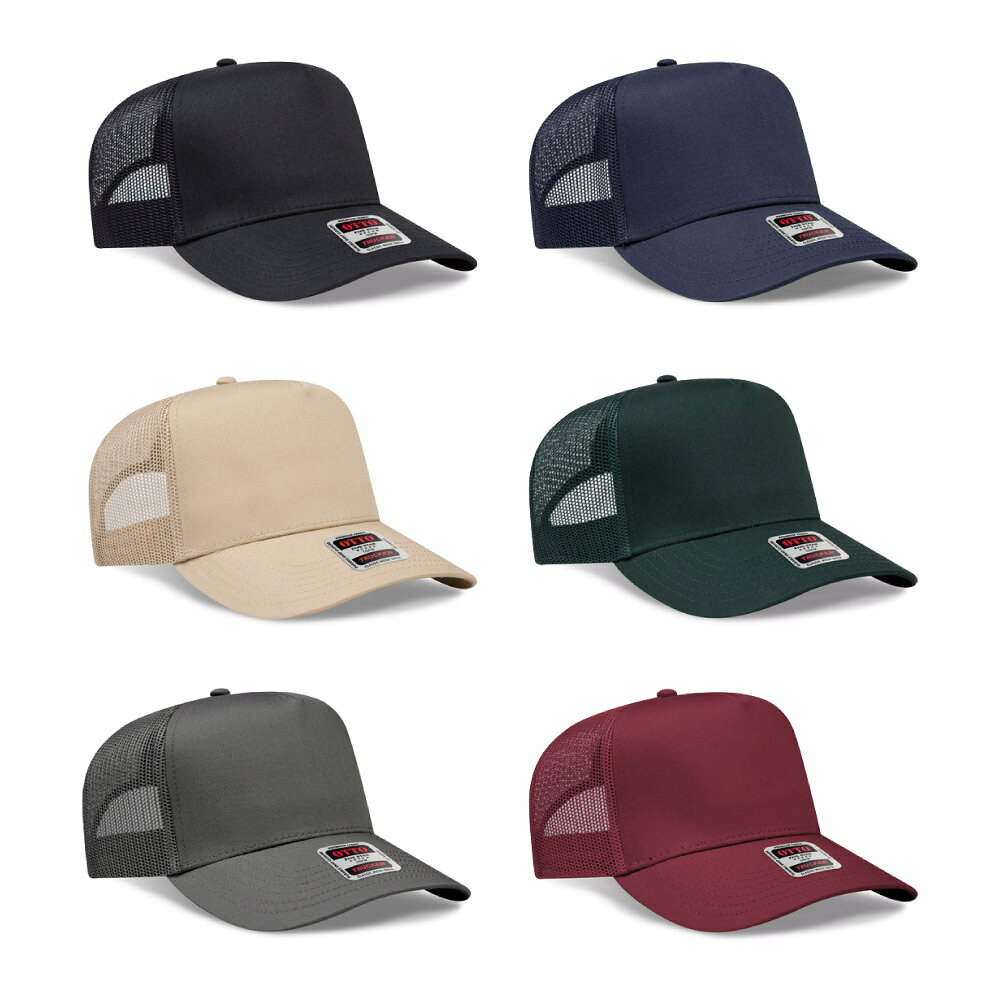 CRIMINAL(クリミナル)のOTTO オットー 【5Panel Mid Profile Mesh Back Trucker Cap】メッシュキャップ 無地 帽子 スナップバック メンズ ユニセックス｜アングル2