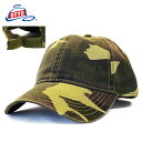 OTTO オットー  6パネル ローキャップ フリーサイズ ウォッシュド加工 カモフラ CAMO DAD CAP 帽子 オットー ロウキャップ LOWCAP メンズ ポロキャップ POLOCAP ダンス衣装