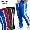 【M〜2XL】BLEECKER & MARCER 【ラインパンツ トラックパンツ】 ジャージ パンツ スポーツMIX スポーツコーデ アスレジャー ジョガーパンツ ブリーカー マーサー HIPHOP スオリート メンズ 大…