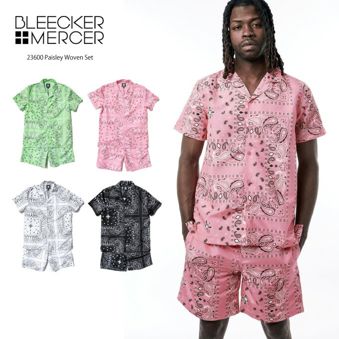  BLEECKER & MERCER   ペイズリー柄 SETUP WESTCOAST BANDANA HIPHOP ブリーカー マーサー ヒップホップ ダンス衣装 ストリート メンズ 大きいサイズ M L LL 3L 4L