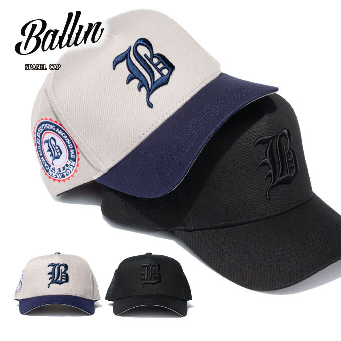 BALLIN 【 5PANEL CAP 】 ロゴ スナップバック キャップ フリーサイズ カーブドバイザー ヒップホップ HIPHOP メンズ