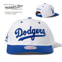 Mitchell & Ness ミッチェルアンドネス  スナップバック キャップ 帽子 MLB オフィシャル スポーツ 青 ブルー LOS ANGELES DODGERS COOPERS TOWN CAP クーパーズタウン 2トーン メンズ
