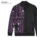 REASON リーズン 【 パープル チェーン トラックジャケット 】 長袖 チェーン柄 ジャージ 上 トップス HIPHOP ヒップホップ NY REASON Clothing Purple Chain Link ビッグサイズ アメリカン メンズ 大きいサイズ【メール便可】