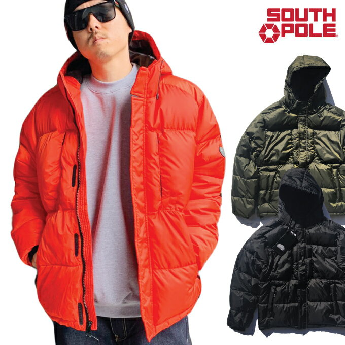 【M〜2XL】 SOUTH POLE 【 バブルジャケット 】 防寒 本格アウター フィラーテック採用 撥水 中綿 M L 2L 3L 2XL 大きいサイズ USストリート HIPHOP SOUTHPOLE USA