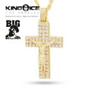 KINGICE キングアイス ネックレス【NOTORIOUS B.I.G CROSS / ビギー コラボモデル】 BIGGIE CRUCIFIX ノトーリアスBIG クロス 真鍮 表面14Kゴールドコーティング 十字架 GOLD NECKLACE ブリンブリン ヒップホップ HIP HOP NY EASTCOAST メンズ アクセサリー