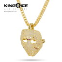 KINGICE キングアイス ネックレス【Hockey Mask ホッケーマスク】 ジェイソンマスク 真鍮 表面14Kゴールドコーティング GOLD NECKL...