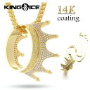 ypA[eBXgzLOACX KING ICE lbNXyNE CROWN z \14KS[hR[eBO GOLD uX ^J NECKLACE Zu uu qbvzbv WG[ HIP HOP JEWELRY Y ANZT[ Fox 