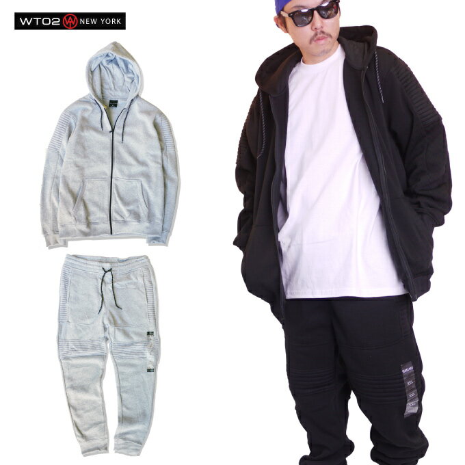 【残りグレーXLのみ】 WT02 バイカー 【スウェット セットアップ SET UP】 上下 セット パーカー & ジョガーパンツ BIKER SWEAT 上下セット スエット 無地 PLAIN SWEAT ストリート メンズ 大きいサイズ ビッグサイズ L LL 2L 3L 4L