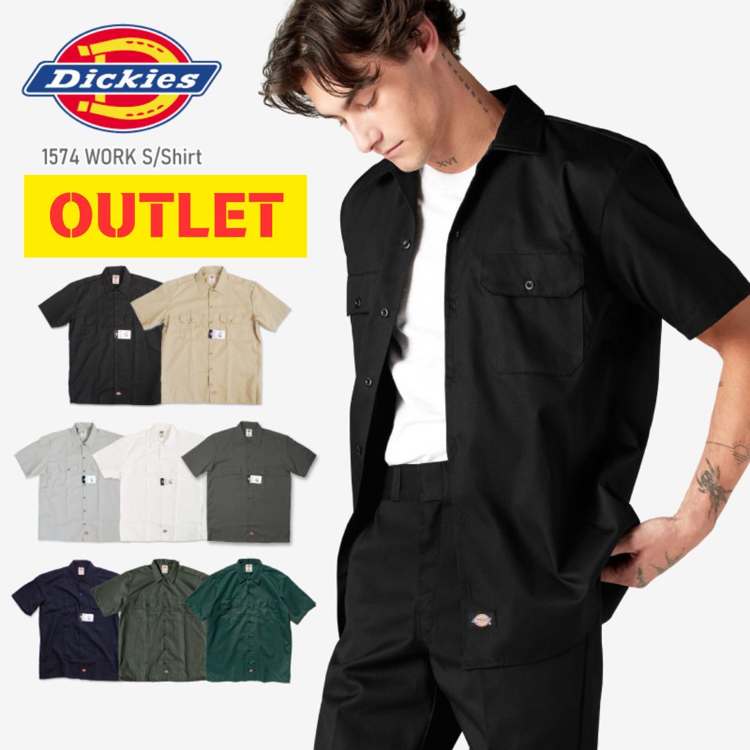 Rakuten - 【訳ありアウトレット】 DICKIES ディッキーズ 【半袖 ワークシャツ】 半袖シャツ 1574 メンズ 大きいサイズ オープンシャツ USサイズ ユニフォーム デッキーズ 作業着 作業服 チカーノ ローライダー WESTCOAST