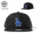 47brand フォーティーセブン キャップ【 CAPTAIN LA ドジャース スナップバック 縁ありロゴ 】 帽子 MLB オフィシャル ロサンゼルス LOS ANGELES DODGERS 野球 黒 スポーツコーデ US メンズ